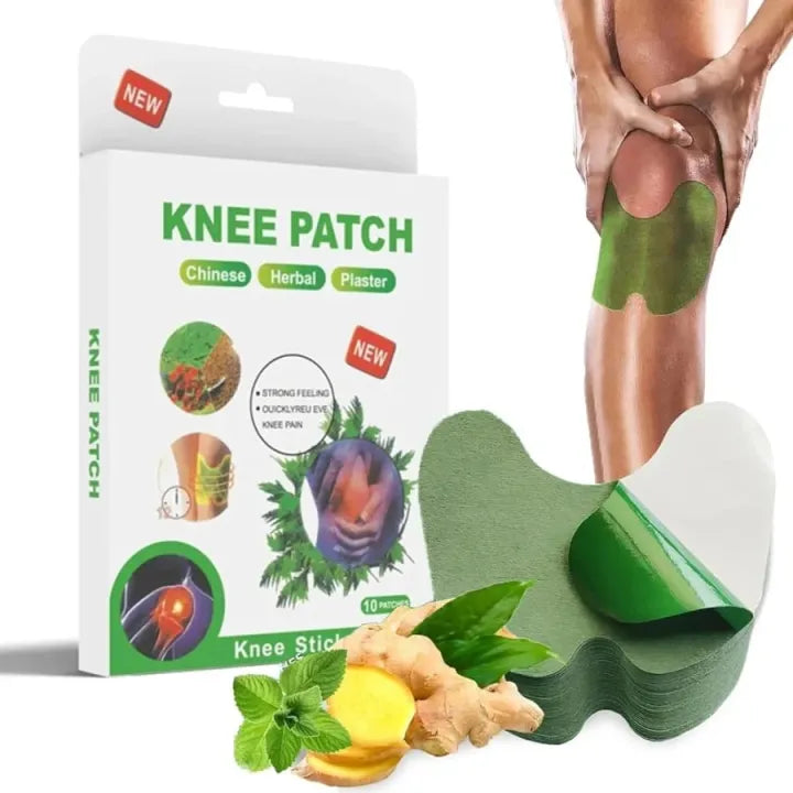 10 PCS Herbal Knee Pain Relief Patches Extra Strength Heat Therapy